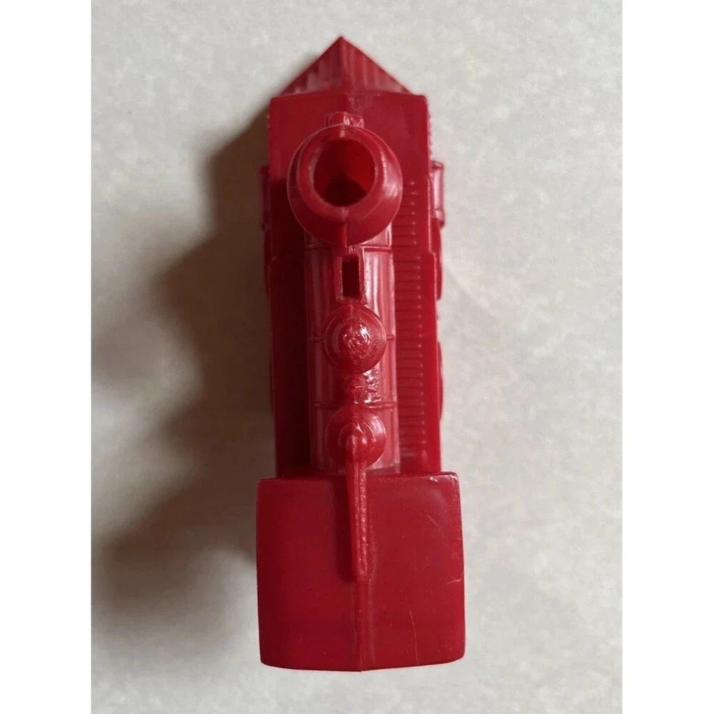 Vintage Hard Plastic El Mar Elmar Red Steam Engine Locomotive Toy Train Whistle